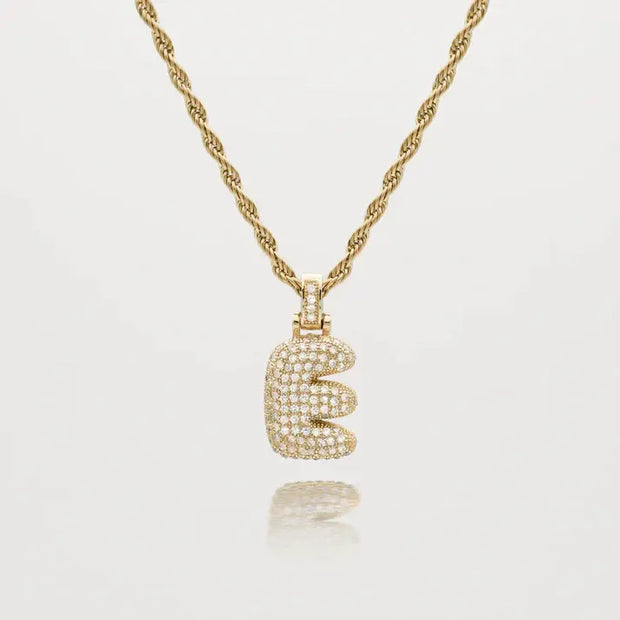 Initial Bubble Letter Ketting - Goud- en Zilvergeplateerd