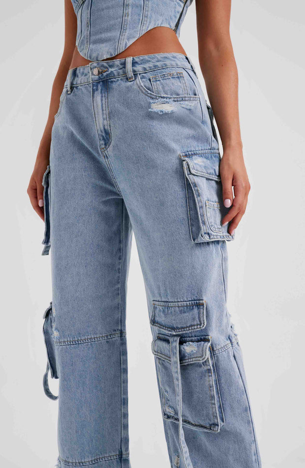 Brooklyn Cargo Broek - Denim Jeans